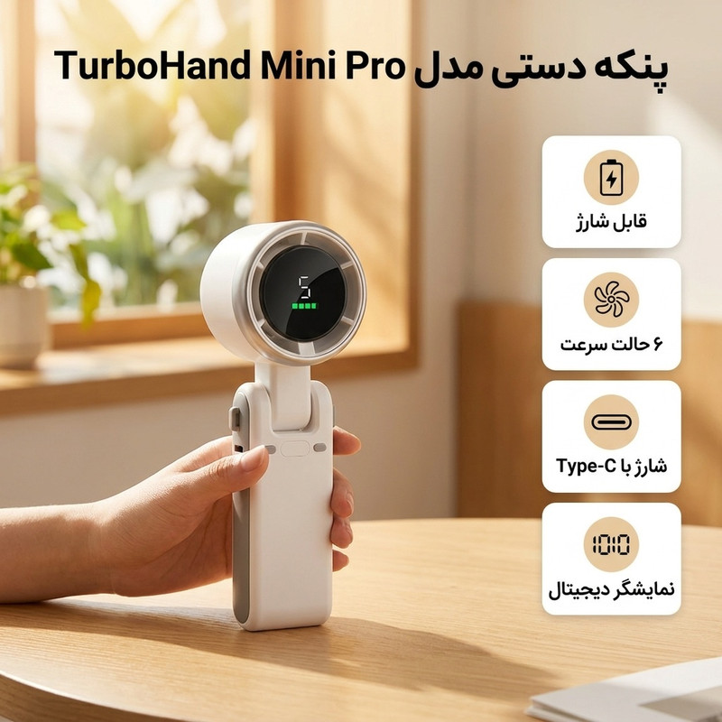 پنکه دستی مدل TurboHand Mini Pro