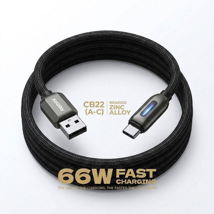 کابل تبدیل USB به USB-C ریمکس مدلCB22(A-C) طول 1.2 متر