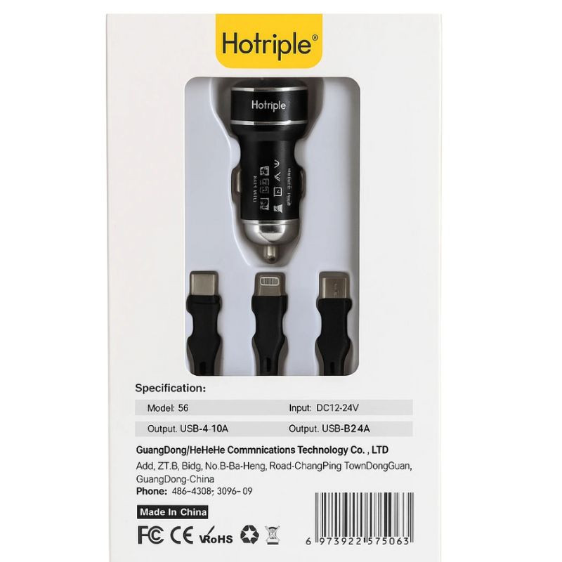 شارژر فندکی 18 وات مدل Hotriple D6