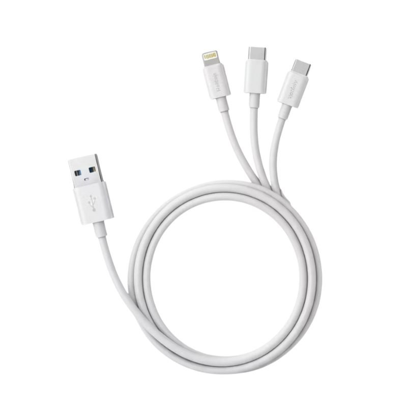 کابل تبدیل  USB به MicroUSB / USB-C / لایتنینگ هات ریپل مدل A18MTL طول 1.2 متر