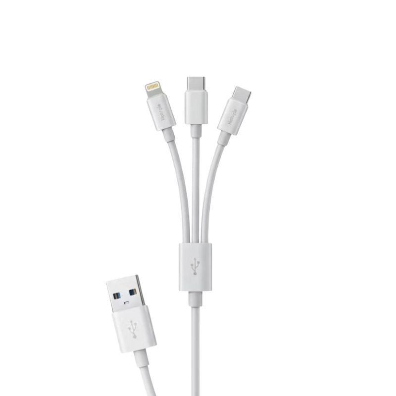 کابل تبدیل USB به MicroUSB / USB-C / لایتنینگ هات ریپل مدل A18MTL طول 1.2 متر