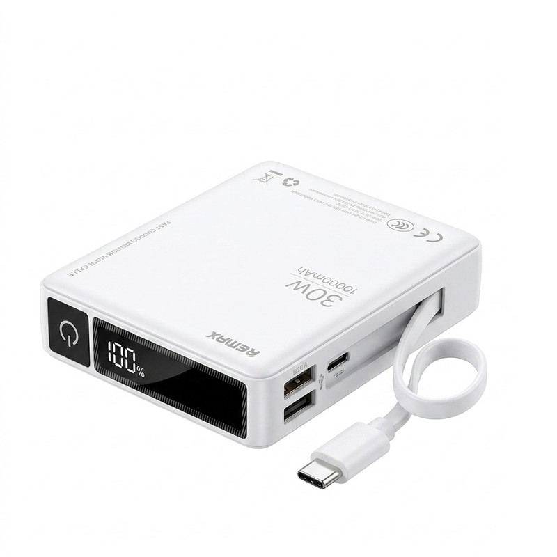 پاوربانک 30 وات ریمکس مدل RPP-86 ظرفیت 10000 میلیآمپرساعت