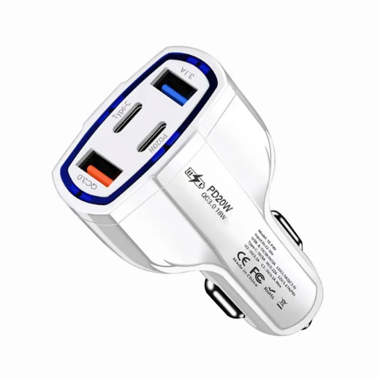 شارژر فندکی 20 وات 4 پورت مدل TE-P49